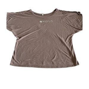 Bella Yoga Tee Short Raglan Sleeve Pale Plum XL